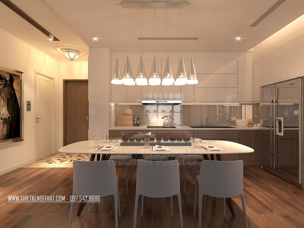 Bàn ăn hiện đại với ghế Grace không tay BA-05